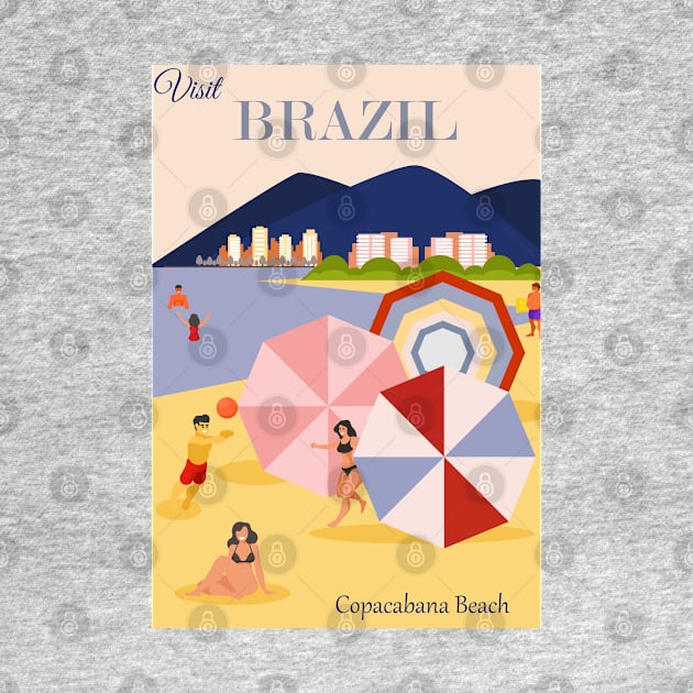 Brazil Travel Poster by CozyCanvas